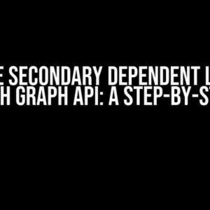 Create Secondary Dependent Lookup Field with Graph API: A Step-by-Step Guide