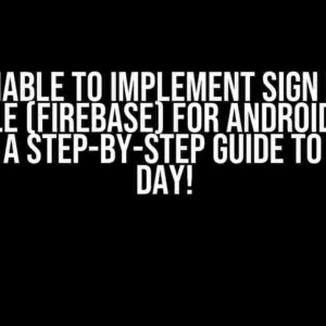 I am unable to implement Sign in with Google (Firebase) for Android with Flutter: A Step-by-Step Guide to SAVE THE DAY!