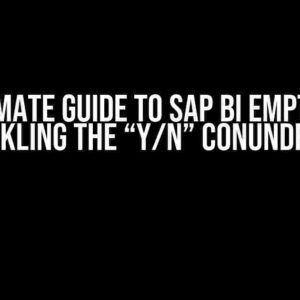 The Ultimate Guide to SAP BI Empty Cells: Tackling the “Y/N” Conundrum