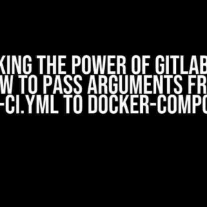 Unlocking the Power of GitLab CI/CD: How to Pass Arguments from .gitlab-ci.yml to docker-compose.yml