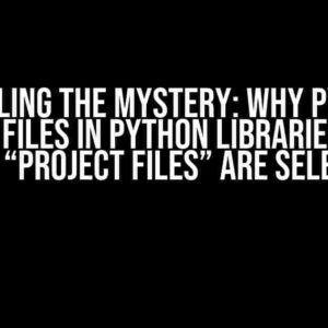 Unraveling the Mystery: Why PyCharm Shows Files in Python Libraries When Only “Project Files” Are Selected